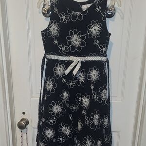 Rare Editions Black and White Floral Dress